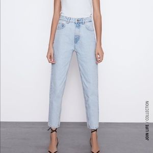 Zara denim mom fit jeans
